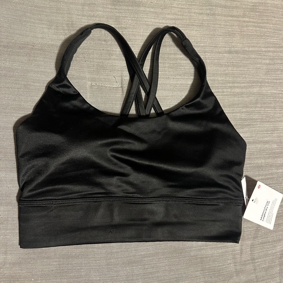 Lululemon Energy Longline Bra *Foil Size 6! 🖤✨ - Picture 1 of 4